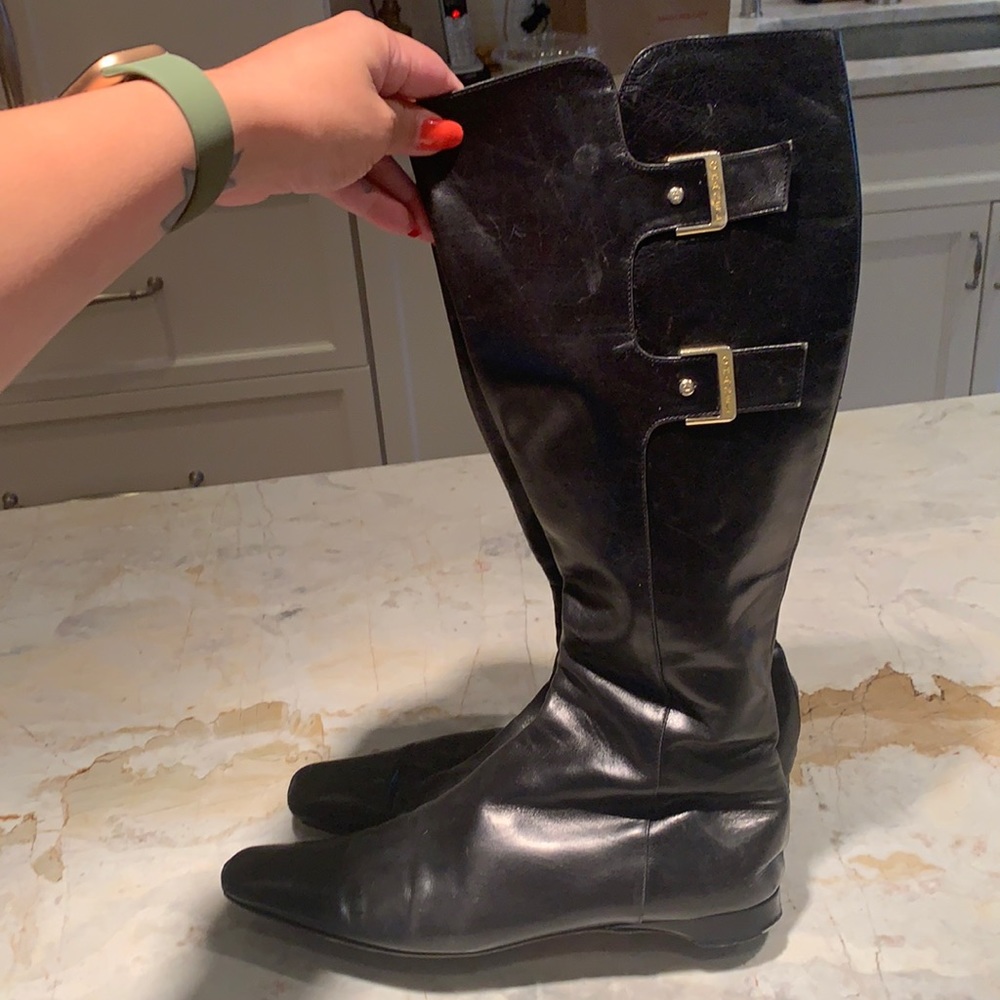 COCO CHANEL LONG BLACK BOOTS